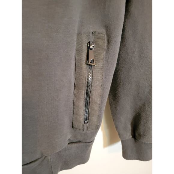 Zara Man Full Zip Bomber Jacket Streetwear Casual Trendy Gray Size Medium - Picture 5 of 6